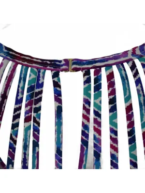 Leilani Geometric Colorful Print Strappy Tankini Top Size 12 thumbnail 6