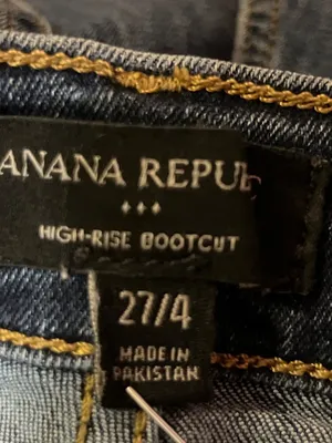 Banana Republic Womens 27/4 High Rise Bootcut Jeans Dark Wash USED thumbnail 6