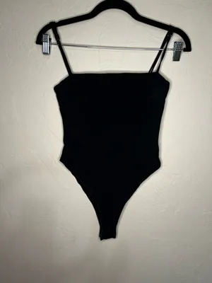 Tiger Mist Black‎ Square Neck Thong Bodysuit thumbnail 2