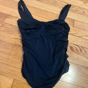 Black Ruched Bodysuit thumbnail 1