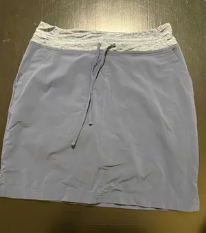 Duluth Trading Co Armachillo Skort Blue Gray Hiking Athletic Skirt Womens 8 thumbnail 1
