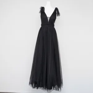 Betsy & Adam |‎ Gigi Long Ruffle Mesh Dress thumbnail 2