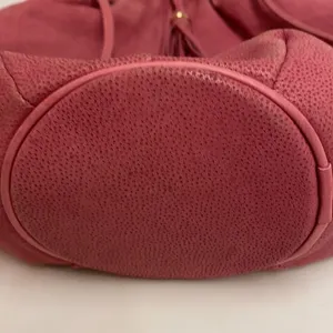 Vintage Valley Girl Pink Leather‎ Clam Shell Crossbdy Bag A27 thumbnail 7