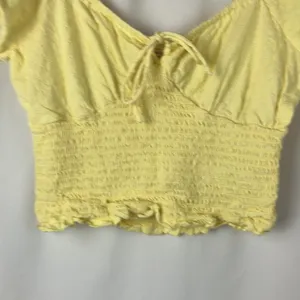 Billa Bong yellow cropped top woman’s size large thumbnail 2