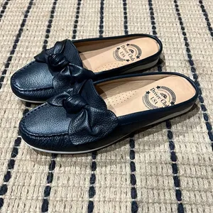 Drivers Club‎ USA California Navy Leather Mules A20 thumbnail 6