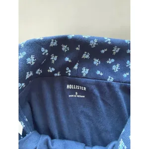 Hollister Womens Navy Blue Floral Off The Shoulder Ribbed Top NWT Size S thumbnail 3