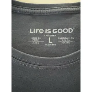 Life is Good Beer T shirt Womens L Gray I Like Crafts Crusher Tee Short Sleeve thumbnail 6