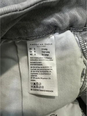 American Eagle grey Curvy Hi-Rise Next Level Stretch jeggings Size 8 X-Long thumbnail 9