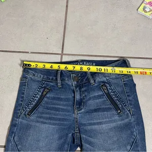 American Eagle Women Denim‎ Jegging Ankle Super Stretch Stacked Moto size 4 thumbnail 7