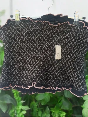Free People NWT Field of Roses Tube Top Large thumbnail 3