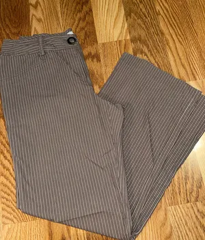Low Rise Pinstripe Pants Brown Size 10 thumbnail 2