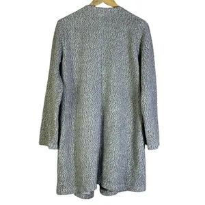 A‎ NEW DAY Textured Knit Open Front Long Sleeve Coatigan Jacket Womens M Gray thumbnail 5