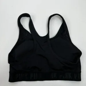 Victoria's Secret VS Pink Size S Sports Bra Ultimate Lightly Lined Black Padded‎ Band Logo Women’s thumbnail 4