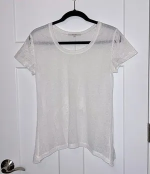 Miss Me NWOT White Lace Sleeve Ruffle Open Back Short Sleeve thumbnail 1