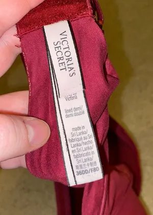 Red Victoria’s Secret Lined Demi bra thumbnail 5
