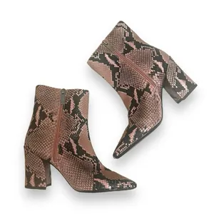 Aquatalia Palomina embossed snake print leather pointed toe booties NEW size 6M thumbnail 2