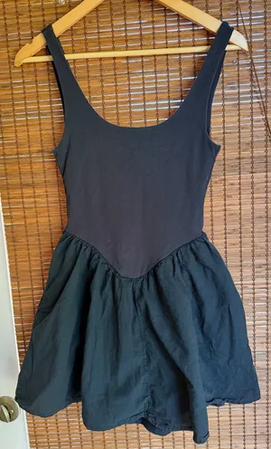 Silence + Noise Daphne Black Drop Waist Mini Dress XS thumbnail 1