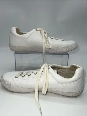 Ash Nicky Bis Women's All White Lace Up Leather Low Top Sneakers-Size 39 thumbnail 2