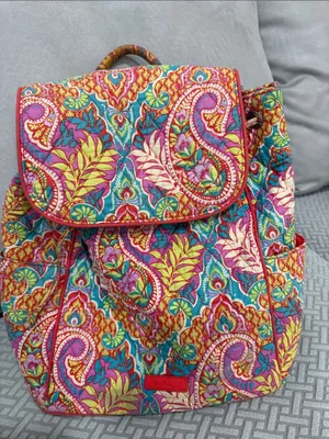 Vera Bradley Quilted Floral Paisley  Drawstring Backpack - Multicolor thumbnail 1