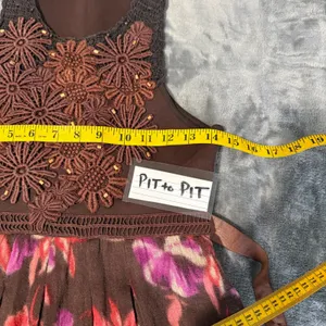 Free People Morning Meadows Crochet Applique Mini Dress S Fairy Grunge Boho thumbnail 13