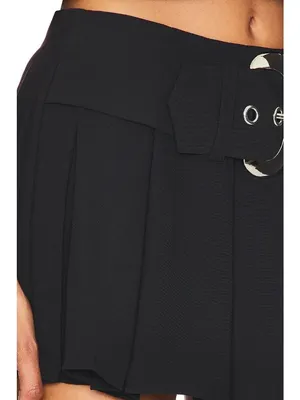 Amanda Uprichard Josie Skort in Black Medium Womens Mini Skirt Shorts thumbnail 5