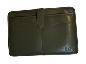 BEIS Padded Laptop Sleeve Green Faux Leather Computer Case thumbnail 1