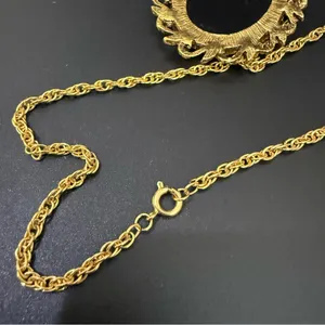 Vintage Unsigned Victorian Revival Cherubs Gemini Zodiac Cameo Pendant Necklace thumbnail 9