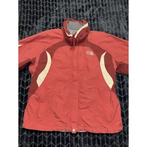 The North Face Women's Jacket Windbreaker Waterproof Lined Pink Hyvent Sz Large thumbnail 2