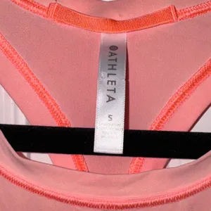 57‎ | Athleta High Neck Racerback Athletic Tank Top Coral Pink Womens Small thumbnail 3