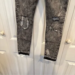 Vervet‎ Black/Gray Distressed Jeans Size 24 thumbnail 4