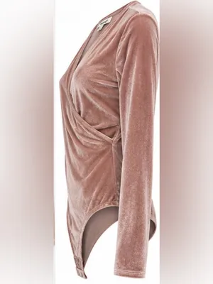 Madewell Velvet Wrap Bodysuit – Size Medium thumbnail 2