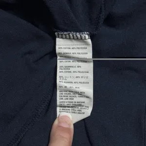 Y2K Hollister Co. Navy Long Sleeve Spellout Academia Preppy Coastal Comfort M thumbnail 10
