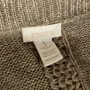 Chico’s taupe cardigan medium thumbnail 6