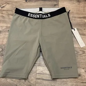 Essentials Fear of God biker shorts olive green thumbnail 2