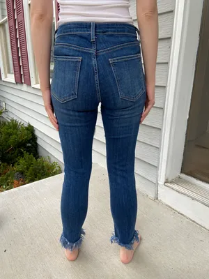 Just Black Medium Wash Denim Frayed Hem thumbnail 2