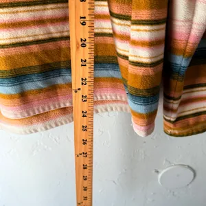 Eddie Bauer Fleece Pullover Striped Quarter Zip Pink Blue Brown Western Aztec‎ thumbnail 5