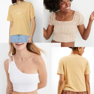 NWT American Eagle & Aerie Lot of 3 Tops Cropped Tee Smocked Set Bundle Sz XL thumbnail 2