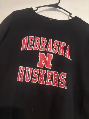 Nebraska huskers black crewneck medium thumbnail 2