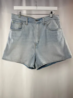 Levi's High Loose Denim Jean Shorts in Light Blue Size‎ 30 thumbnail 4