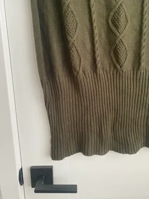 Appraisal Women's Sweater Dress Brown Turtle Neck Cable Knit Mini thumbnail 6