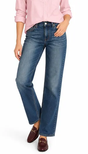 FRYE Jeans Womens Size 4 Blue Denim Straight Leg Mid Rise Medium Wash Preppy thumbnail 1