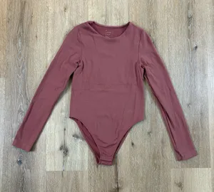 Darn Pink Long Sleeve Bodysuit thumbnail 1
