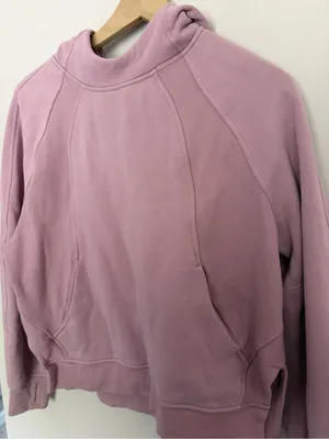 Lululemon Scuba Oversized Side-Slit Hoodie Rose Blush XS/S thumbnail 4