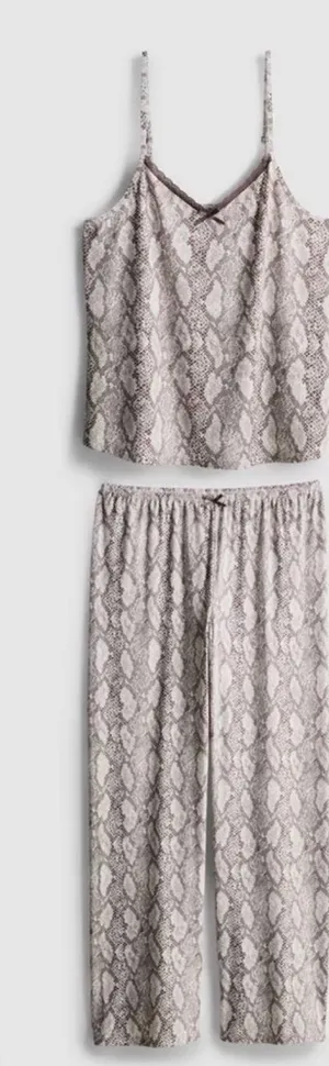 Primark Leopard Lace Cami Pajamas Size Medium NWT - C27-086 thumbnail 1