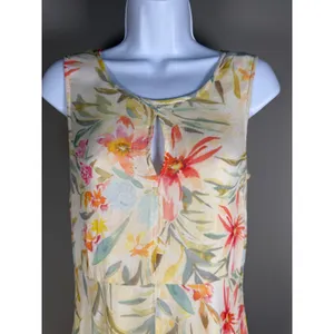 Sundance Size 6 Botanical‎ Floral Maxi Dress Handkerchief Hem Boho Resort thumbnail 3