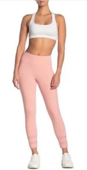 Free People Movement Genesis High Rise Scallop Light Pink Active 7/8 Leggings M thumbnail 1
