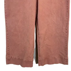 Ann Taylor The Wide Leg Solid Crop Pants Pink Terracotta Boho High Rise Size 16 thumbnail 3
