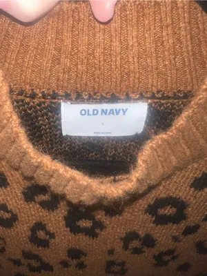 NWT Old Navy Cozy Leopard print women’s mock neck sweater size large thumbnail 3