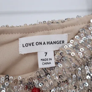 Love on a Hanger Sequin Mini Skirt Silver Sparkle Party Glam‎ Size 7 thumbnail 3