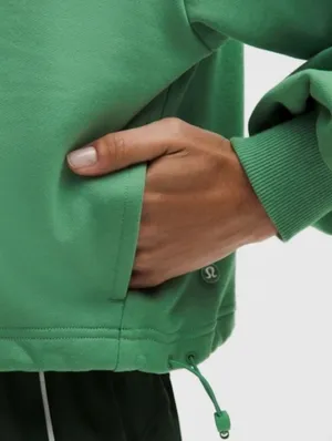 Lululemon Green Cotton Terry Tennis Half Zip Deuce Size L New thumbnail 3